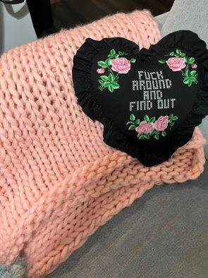 Woven Wool Blanket - Pink