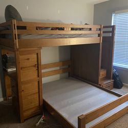 Children’s Bunk Bed with Attached desk