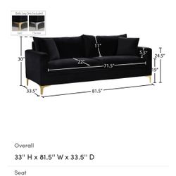 New Velvet Sofa 