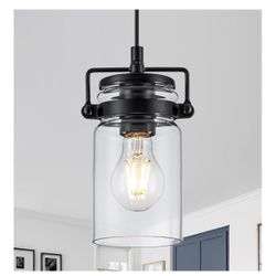 foucasal Black 4.7 Inch Mini Farmhouse Pendant Lights Kitchen Island
