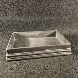 Rare Vintage FRONTGATE Brand Turkish Tundra Gray Marble Tray Size: 10"x6.5"x2"  ⭐️No-Chips/Cracks⭐️