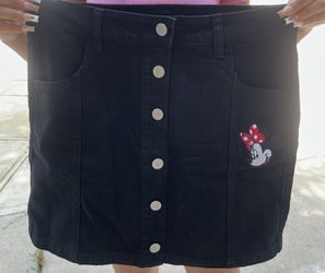 Disney Black Denim Skirt Size Youth 14