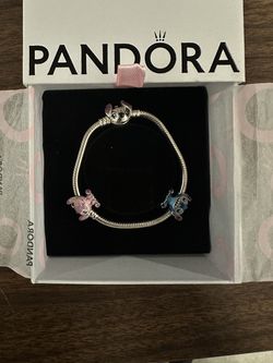 BRAND NEW! Official Pandora Lilo&Stitch Disney Charms and Bracelet