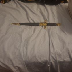Decorative Golden Painted Dagger