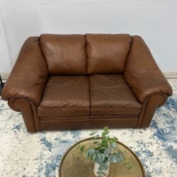 Broyhill Leather Loveseat