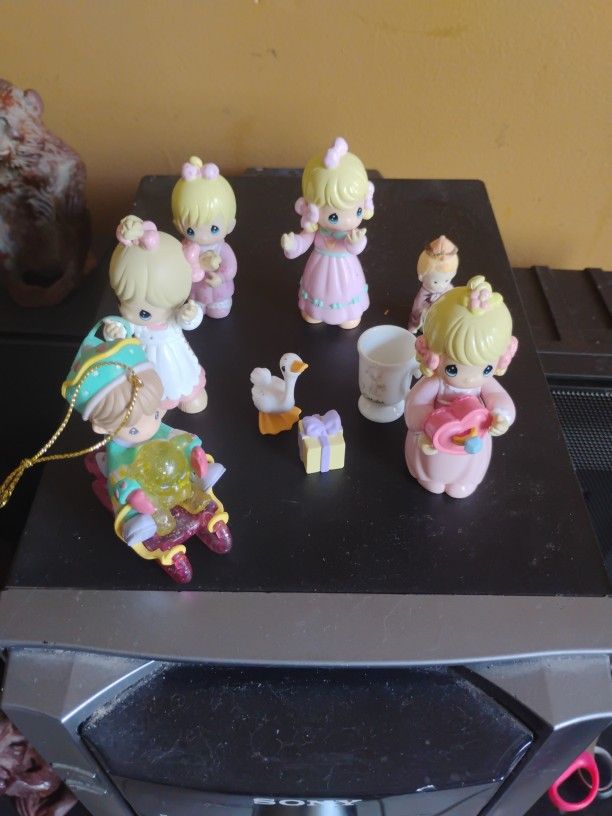 9 Precious Moments Figurine Not Glass
