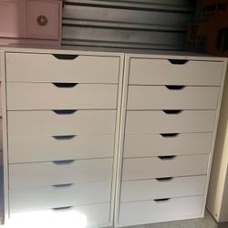 7 drawer white cabinets (pair or individual)