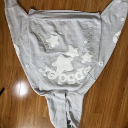 Men’s Women’s Sp5der Hoodie Grey Clean Size Small