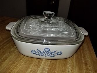 Vintage CorningWare Blue Cornflower 1 Qt. Casserole Dish w/Lid P-1-B and P-41 No Lid