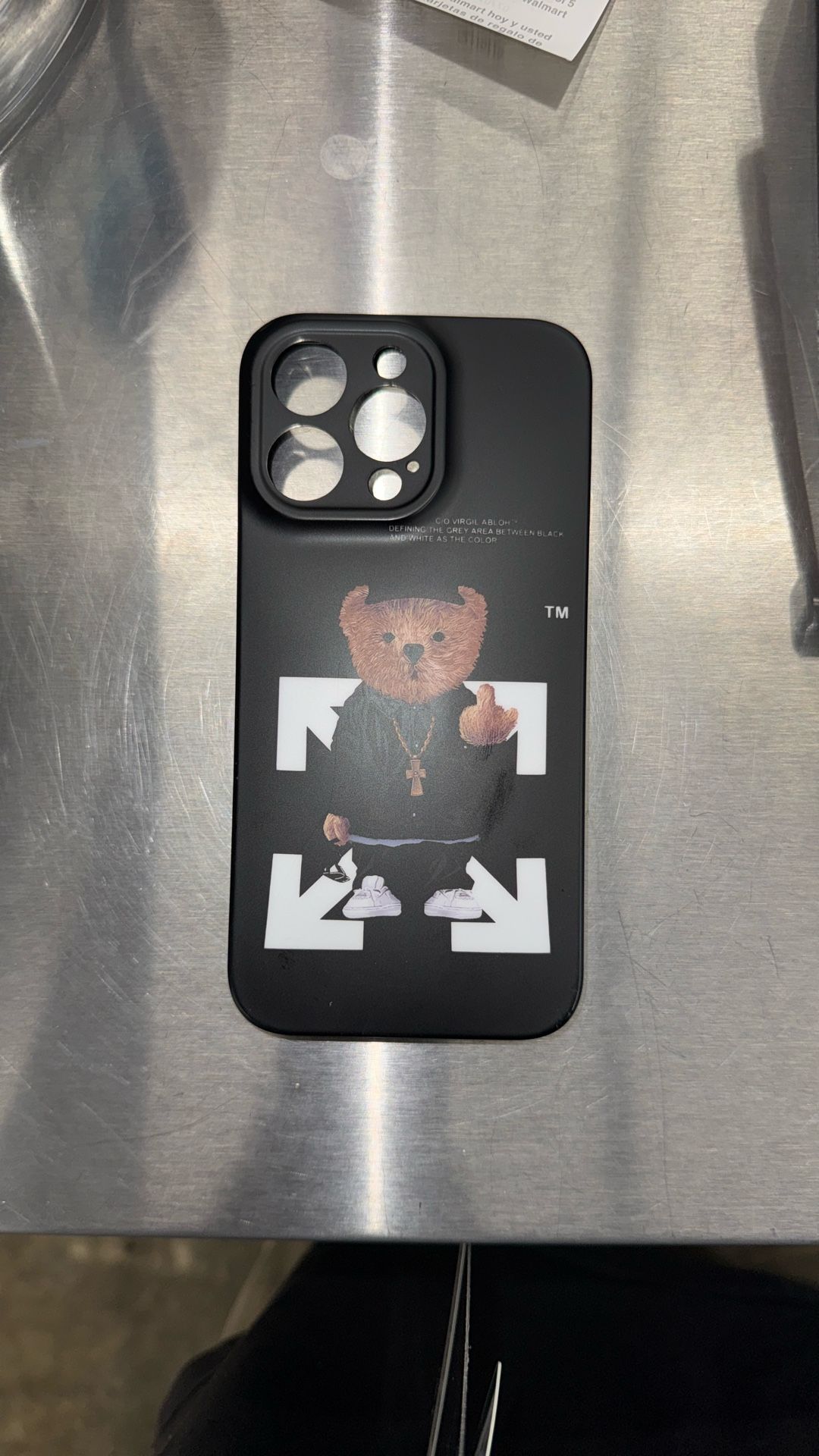 Virgil Abloh Teddy Bear IPhone 15 Case
