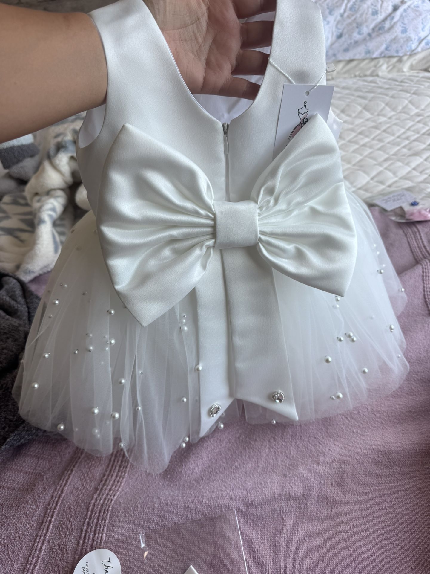 Christening Gown ,Baby Shoes,White Baptism Dress,Newborn Baby Gift,Christening Dress,White Pearl Dress,Baby Gift Box,Baptism Gift Girl
