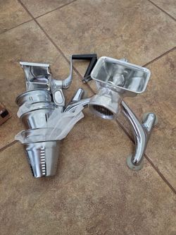 Vintage Rival Kitcheneer Grind-O-Mat 377 Meat Grinder/Food Chopper Chrome