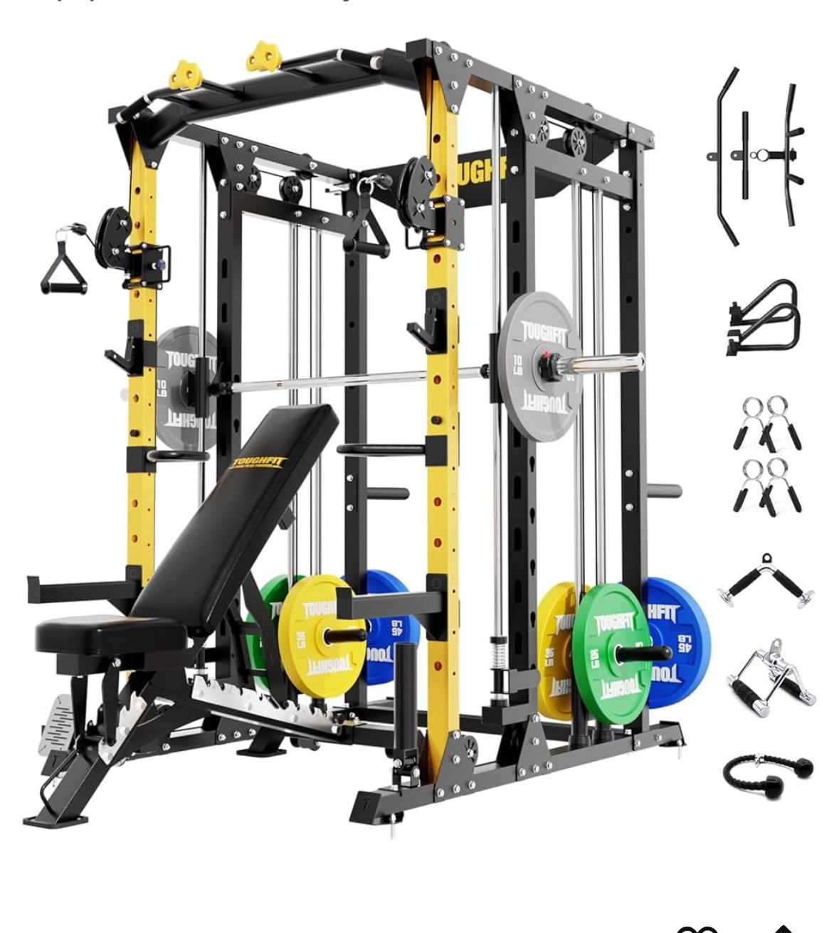 NEW Professional Home Gym Machine With Bench and Weights!