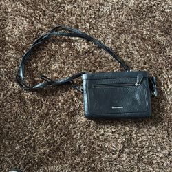 Giani Bernini Black Leather Shoulder Bag