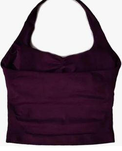 Women Halter Yoga vest - Grape Purple - size large
