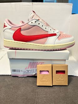 Nike Jordan 1 Low Travis Scott Tropical Pink Shoes Size 9 Men + More