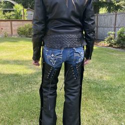 Motorcycle Leather Chaps