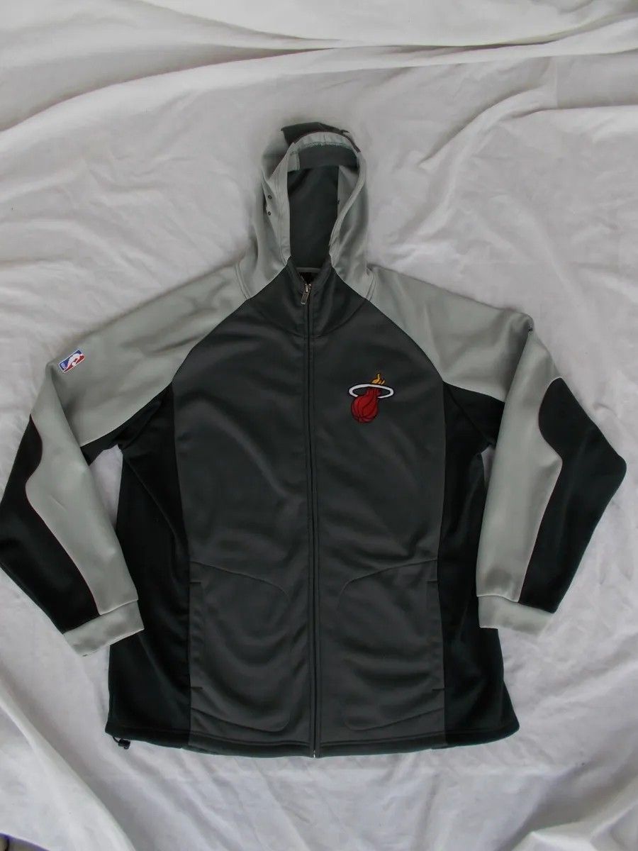 MIAMI HEAT Adidas Warm-Up Track Jacket Hoody Zip Front Stitch