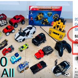 $10 For All Toy Cars one brand new transforming Robot with control all included