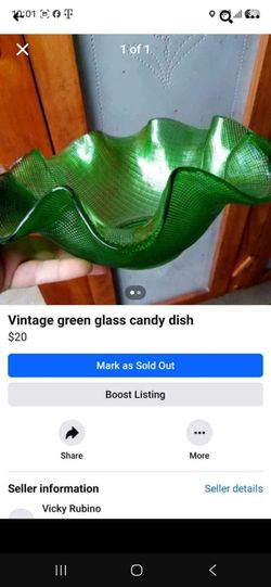 Vintage Green Glass