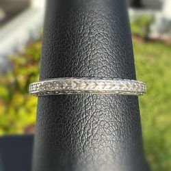 Jewelry .950 platinum wedding band wave shape Ring size 6.00