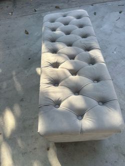 Velvet ottoman