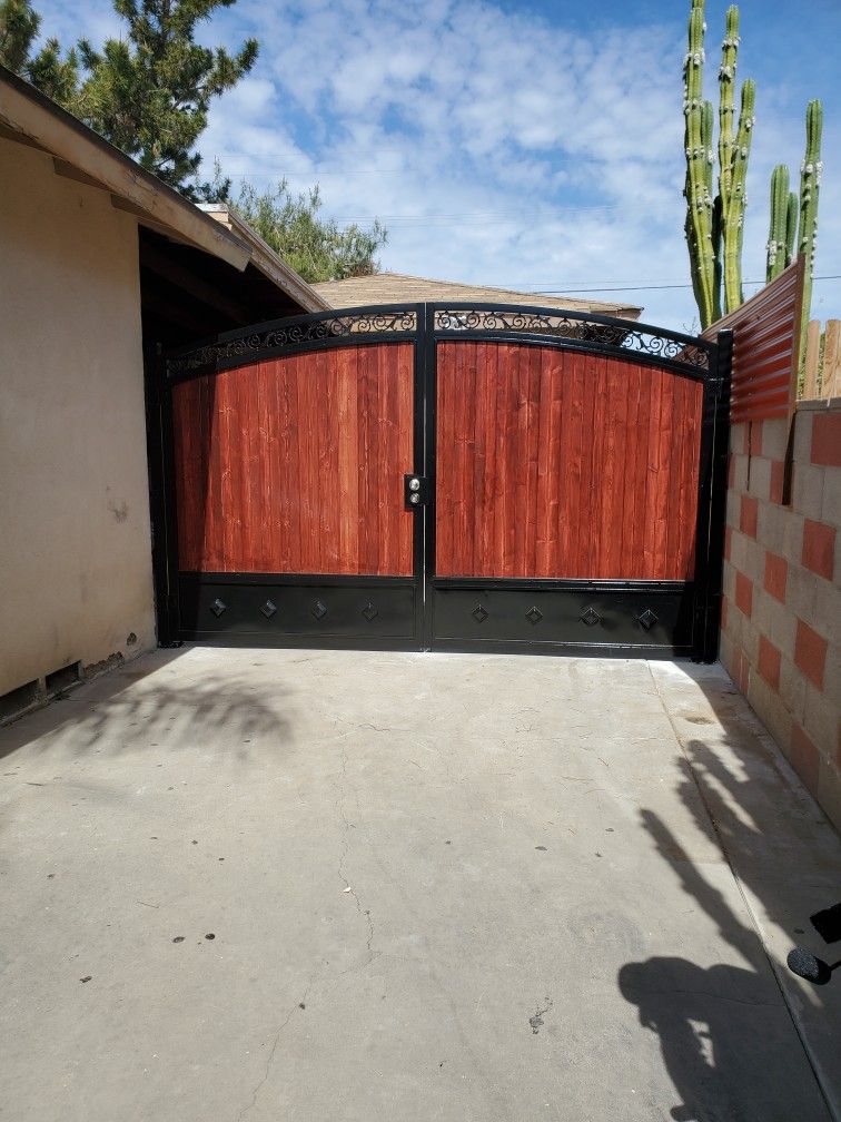 Metal Gate And Wood