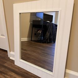 2 White Vanity Mirrors 