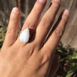 Anillo Jade Luna Original De Guatemala Plata 925 