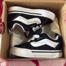 Toddler Boy Black Old School Vans 