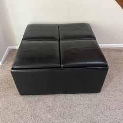 Black Storage Ottoman