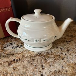 Longaberger Vintage Collectible NWT Woven Traditions Heritage Green 4 Cup Teapot 