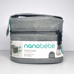 Nanobebe Breastmilk Baby Bottle Deluxe Cooler & Travel Bag w/ Ice Pack Included
