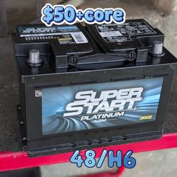 AGM Car Battery Group Size 48/H6