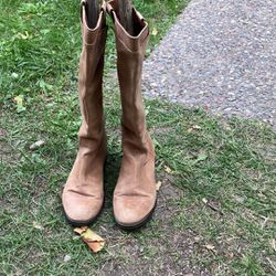 Size 9 Sand Colored Leather Boots