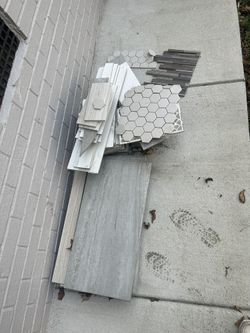 Free ceramic left over from a bathroom 