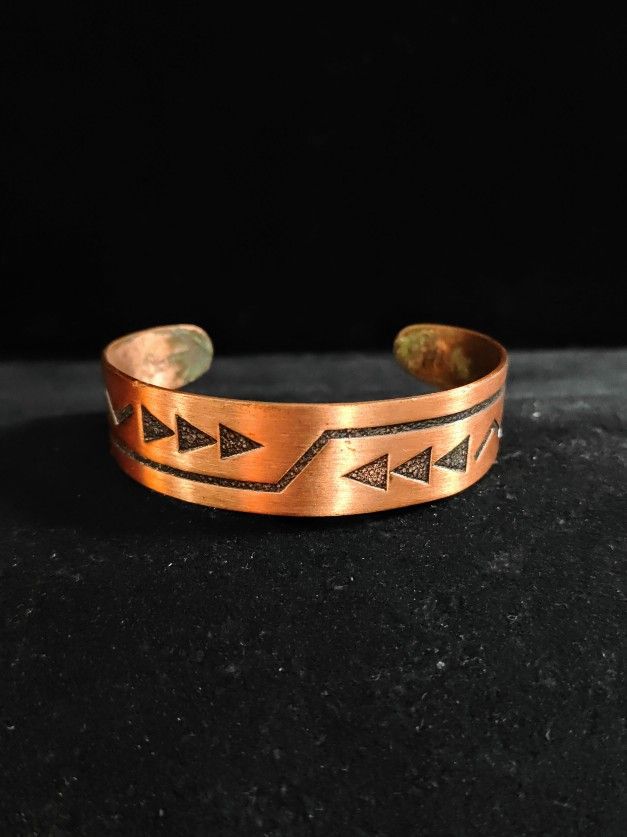 Vintage Wheeler Manufacturing Co Copper Cuff Bracelet