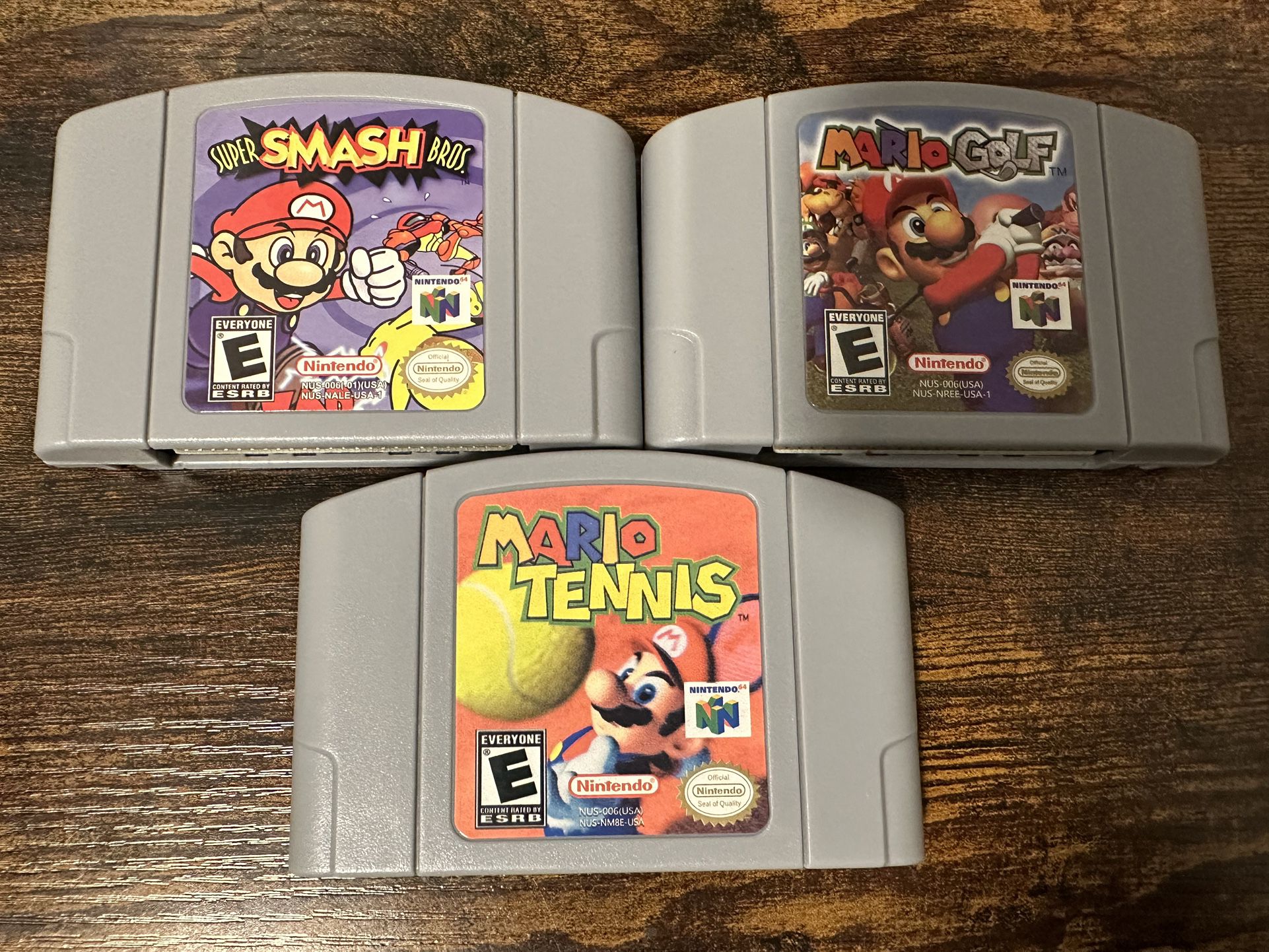 Nintendo 64 Super Smash Bro’s Mario Golf Tennis N64 