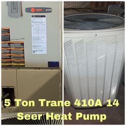 5 Ton Trane 410A 14 Seer Heat Pump