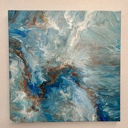Original Textured Abstract Painting - 20x20 Canvas 