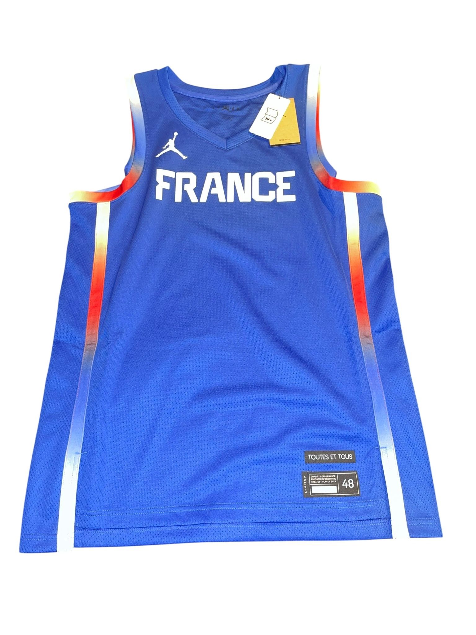 France Jordan Women Basketball Large Jersey NWT