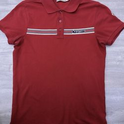 MONCLER Exclusive Logo-Stripe Polo Shirt Size XS