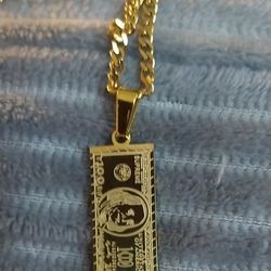 100 $ Bill Pendant/Necklace WEDDING Party 
