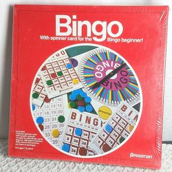 Vtg Pressman 1982 Bingo Board Game with Spinner Card for the Bingo Beginners