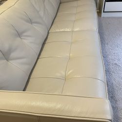 Leather Sofa And Ottoman