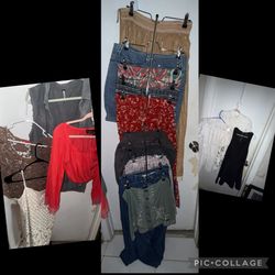 HUGE BOHO women’s Lot Of Small Name Brand Clothes 20 Items 