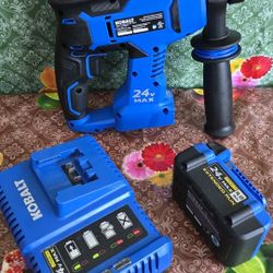 KOBALT 24-VOLT MAX  7/8 IN SDS-PLUS VARIABLE SPEED  BRUSHLESS CORDLESS ROTARY HAMMER  KIT 