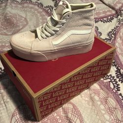 Light Pink Vans Platforms 