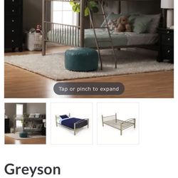 Full Over Full Bunk Bed with 2 Mattresses