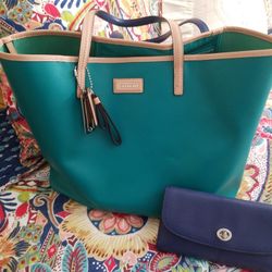 Coach Tote And Matching Wallet